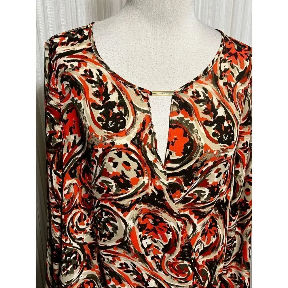 Michael Kors Long Sleeve Chiffon Blouse Size 10
